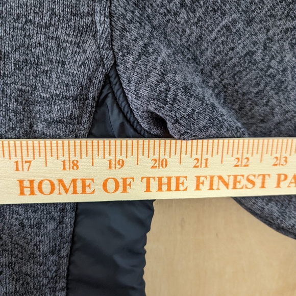 New Balance Mens Fleece Full Zip Knit Hoodie Jacket Medium Gray Black 4.736 - Picture 9 of 9